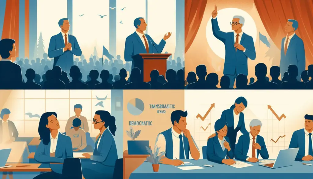 Business professionals in formal attire networking and discussing at a conference.