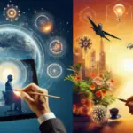 Two pictures showing the two choices whether it's change or staying out of competition