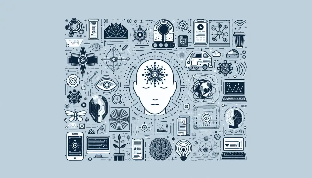 A visual composition highlighting diverse AI types.