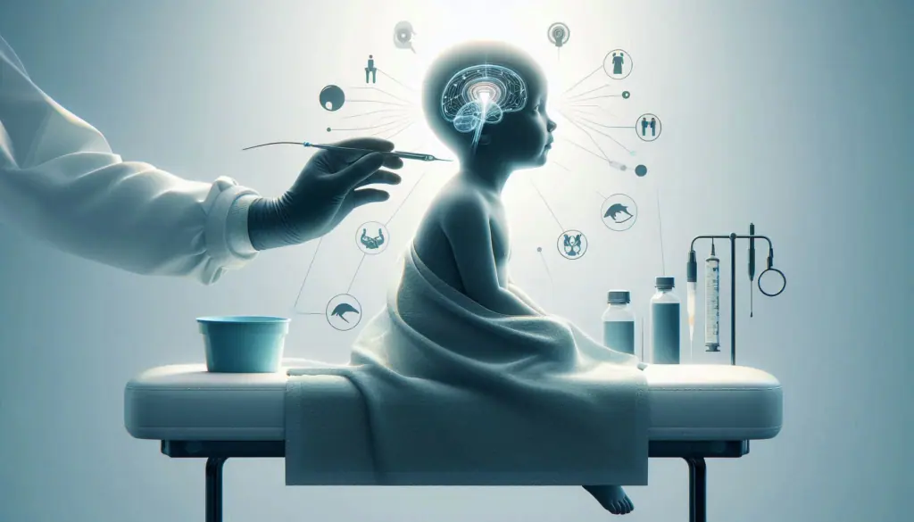 Illustration depicting issues in adopting AI in clinics, with symbols of data privacy, integration challenges, and technological barriers