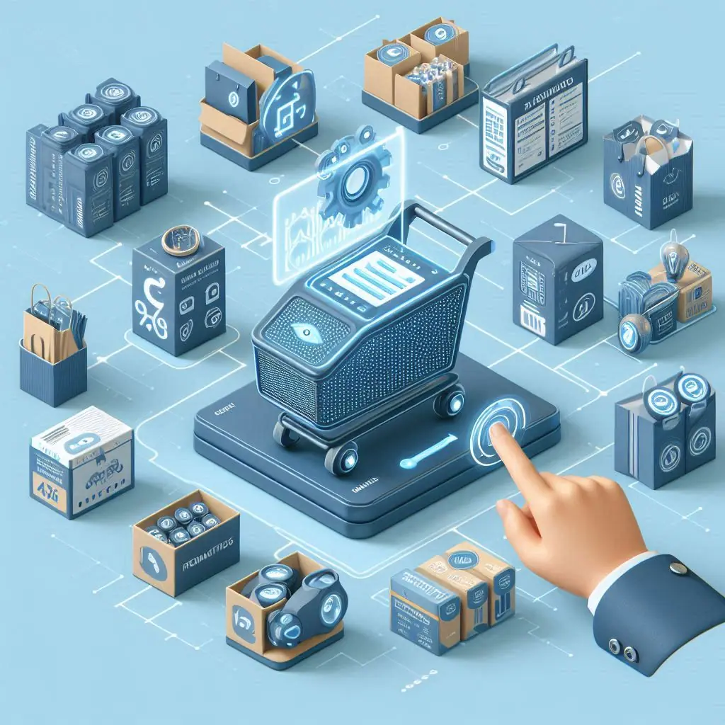 A human finger activates an AI machine, symbolizing the synergy between human intelligence and artificial intelligence in data analytics and visualization