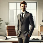 A confident businessman in a modern office, symbolizing professionalism and success, representing an introduction to entrepreneurship